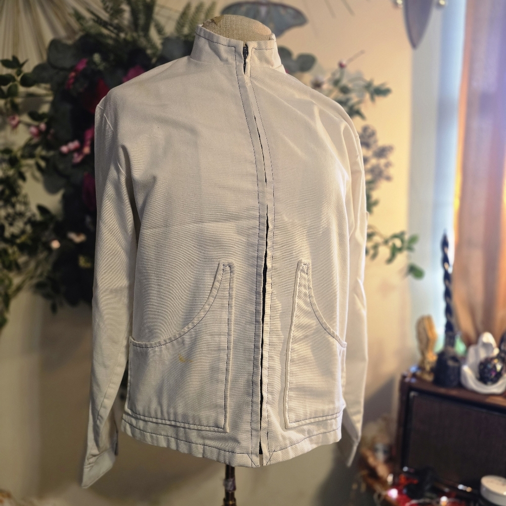 VTG 1970s White Zip-Up Jacket